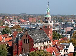 Leer Rathaus Hafen townhall harbour 2008